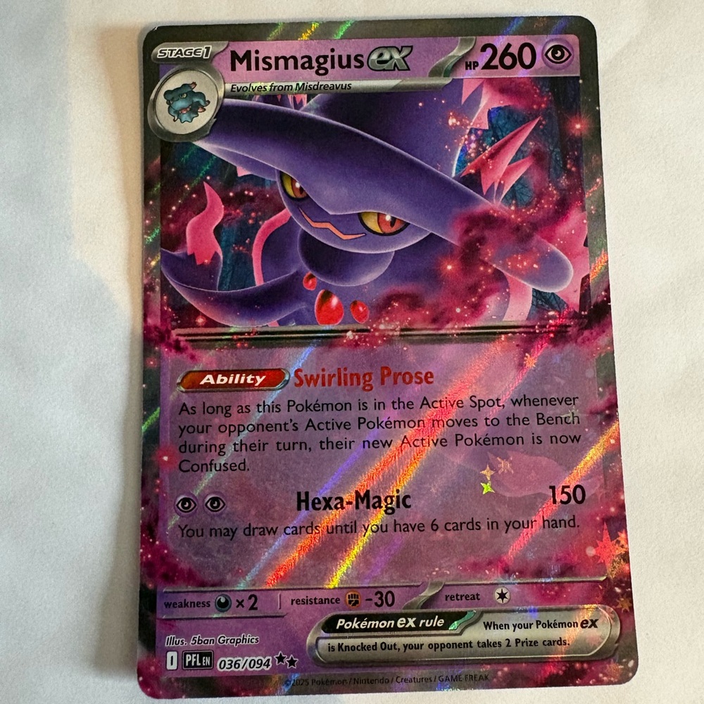 Mismagius ex Pokémon Card - Holographic Psychic 260 HP